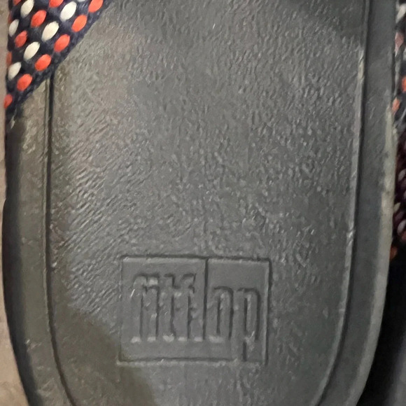 Fitflops with red white and blue strap size 10 - Picture 5 of 8